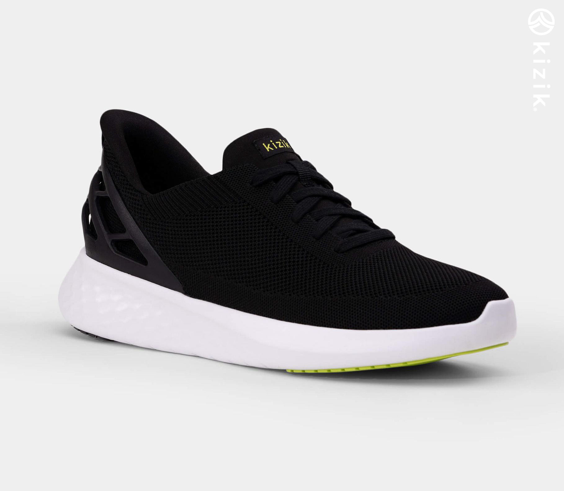 Kizik Athens Shoes Black/White | CA_L73
